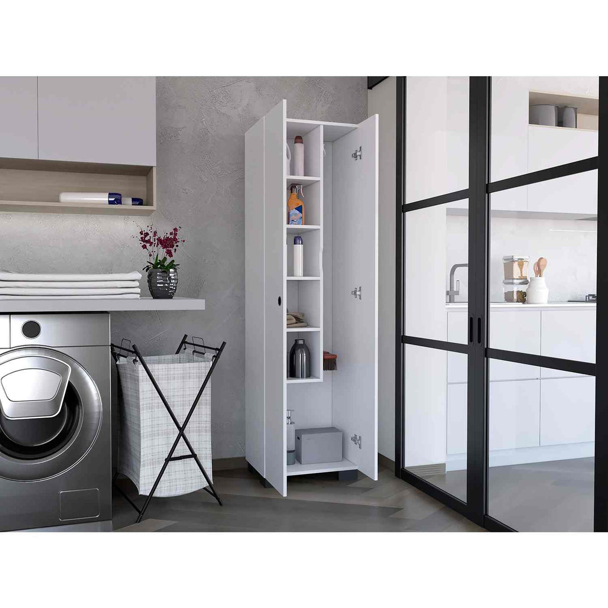 Organizador de Aseo Lake Blanco 51x181cm con Dos Puertas - Muebles de Aseo y Ropas | Bylmo