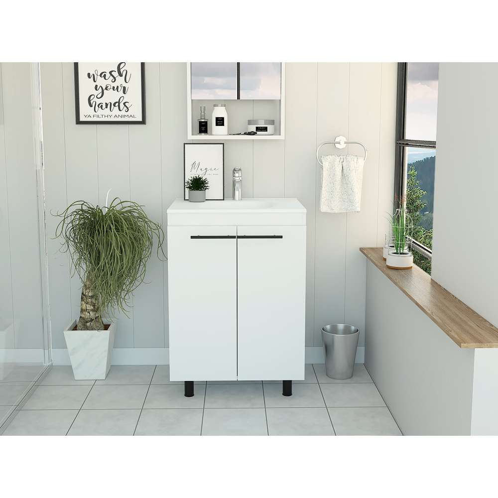 Mueble Khari Blanco 60 cm con Dos Puertas - Gabinetes | Bylmo