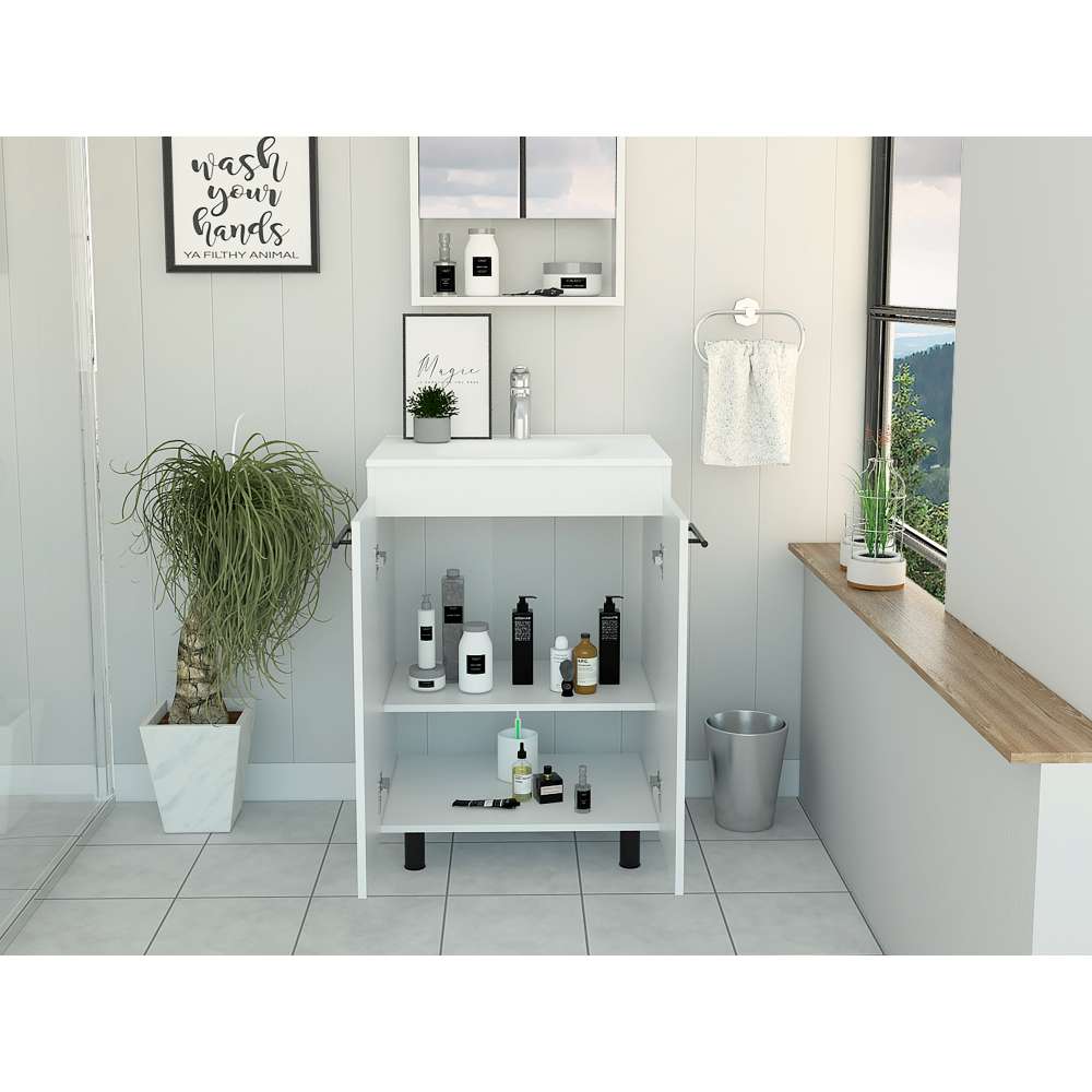 Mueble Khari Blanco 60 cm con Dos Puertas - Gabinetes | Bylmo