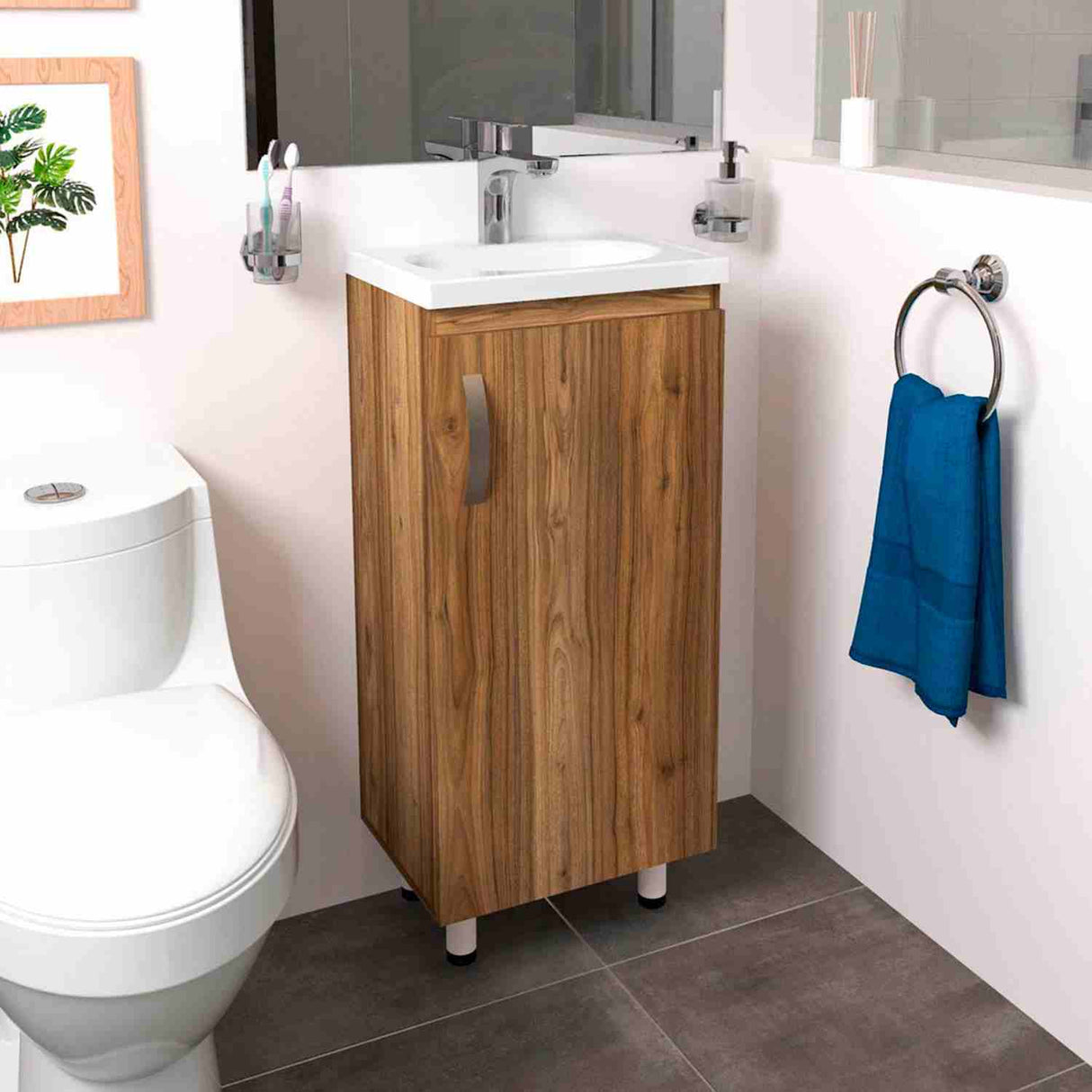 Mueble para Baño Eco Gracia y Sikuani 40 cm de Piso con Lavamanos - Muebles para Baño | Bylmo