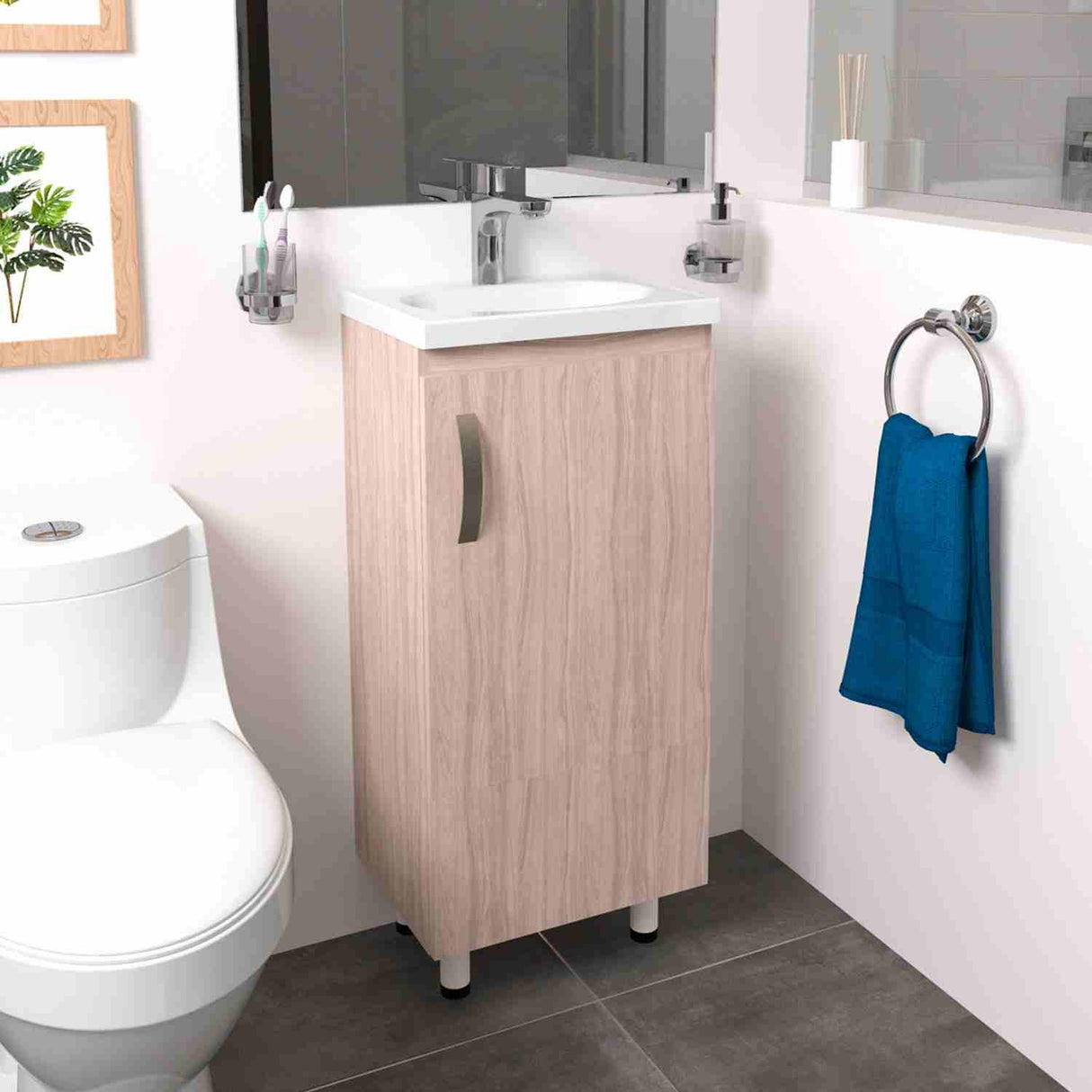 Mueble para Baño Eco Soder y Mali 40 cm de Piso con Lavamanos - Muebles para Baño | Bylmo
