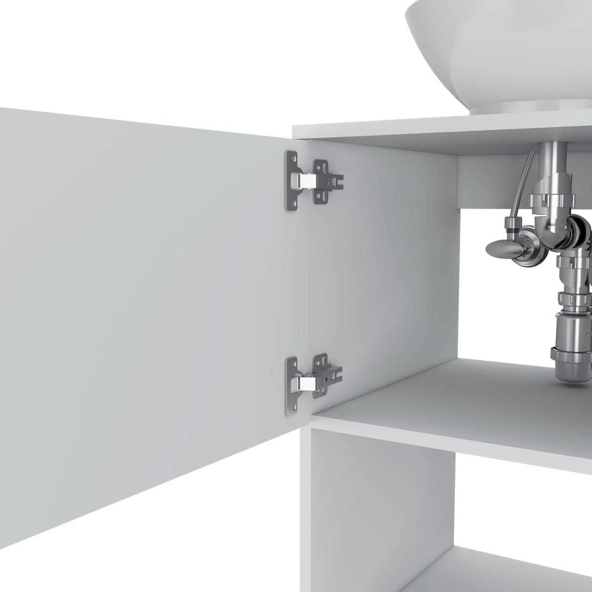 Mueble para Lavamanos Gouda Blanco 45x89cm Individual con Lavamanos con Una Puerta - Muebles para Baño | Bylmo