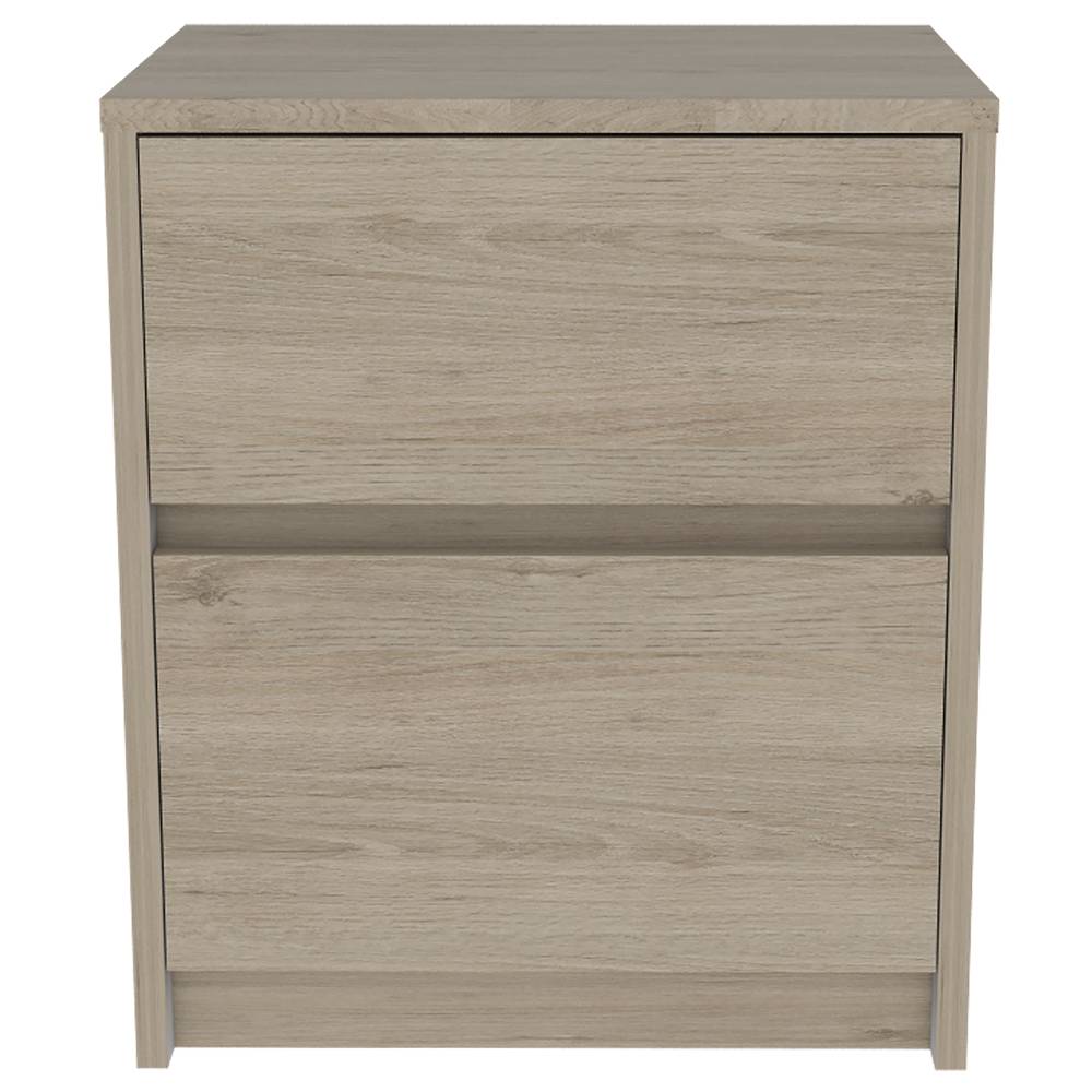 Mesa de Noche Trivor Plus Rovere 40 cm con Dos Cajones - Mesas de Noche | Bylmo