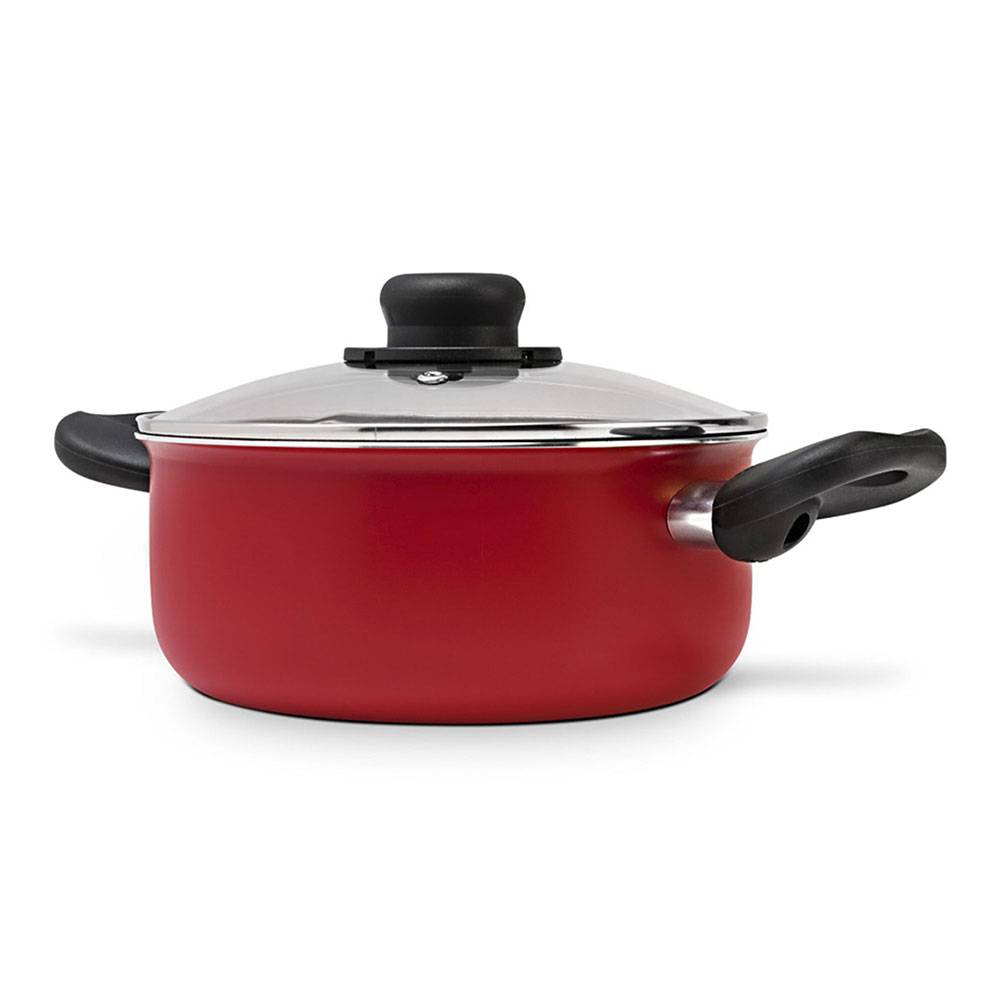 Olla Red Rojo 22x15.8cm con Mango de Baquelita y con Revestimiento Antiadherente - Ollas y Sartenes | Bylmo