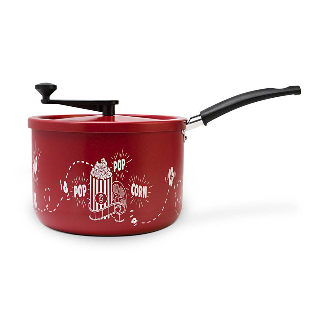 Olla para Palomitas Aluminio 20 cm Antiadherente Rojo - Ollas y Sartenes | Bylmo