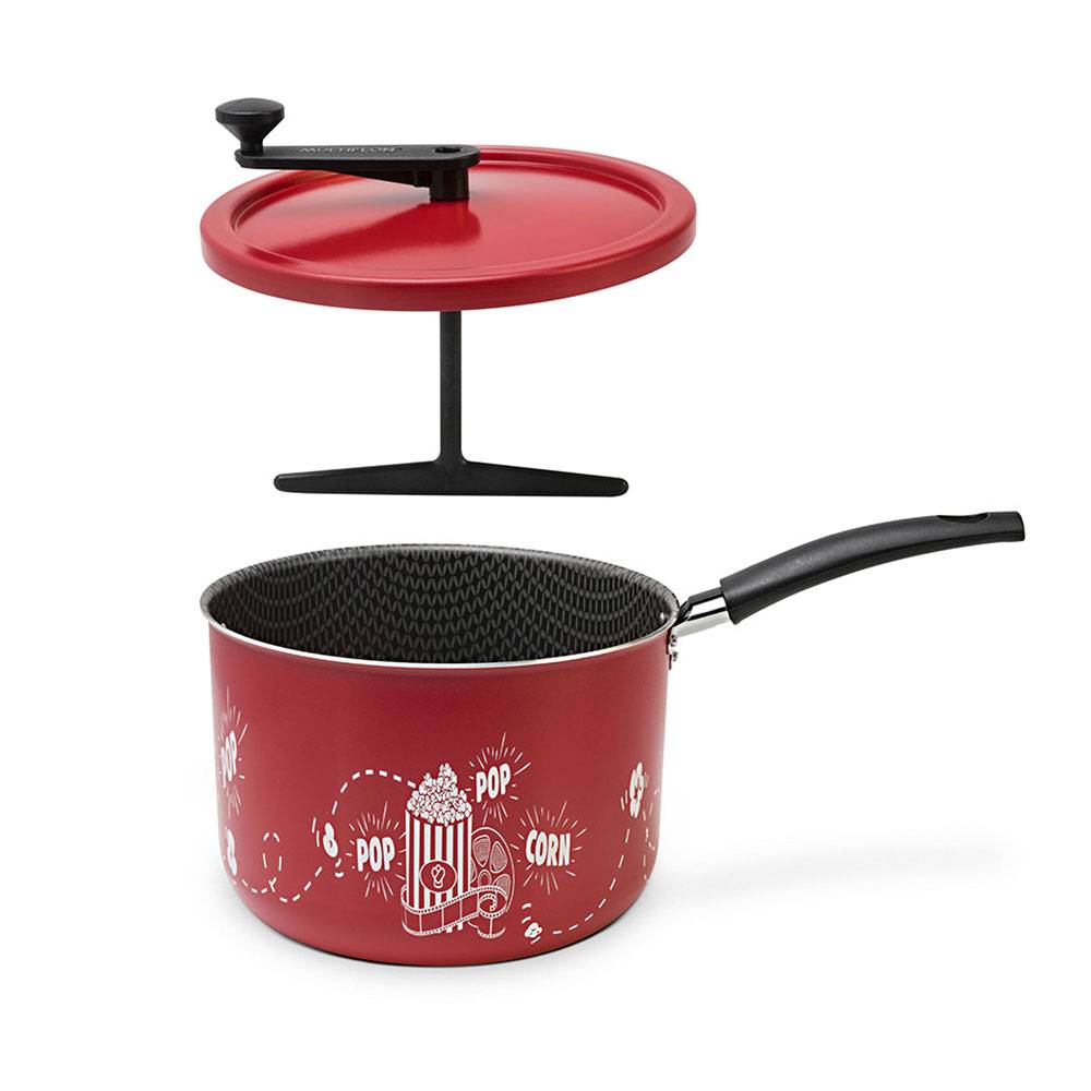 Olla para Palomitas Aluminio 20 cm Antiadherente Rojo - Ollas y Sartenes | Bylmo