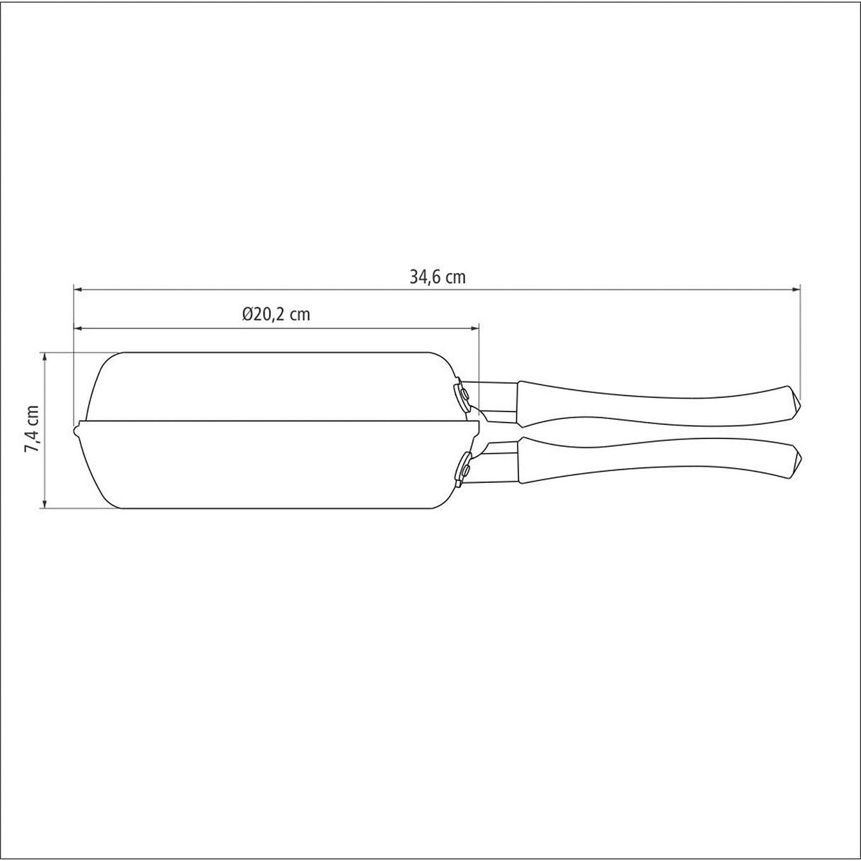 Omeletera Loreto Aluminio 20 cm con Revestimiento Interno Antiadherente Starflon Max con Mangos Baquelita Grafito - Ollas y Sartenes | Bylmo
