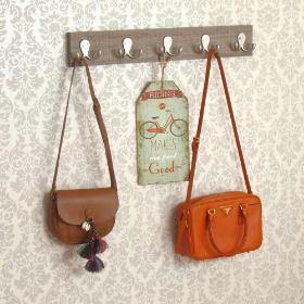 Perchero Doble Olmo 60 cm Rectangular - Repisas y Percheros | Bylmo