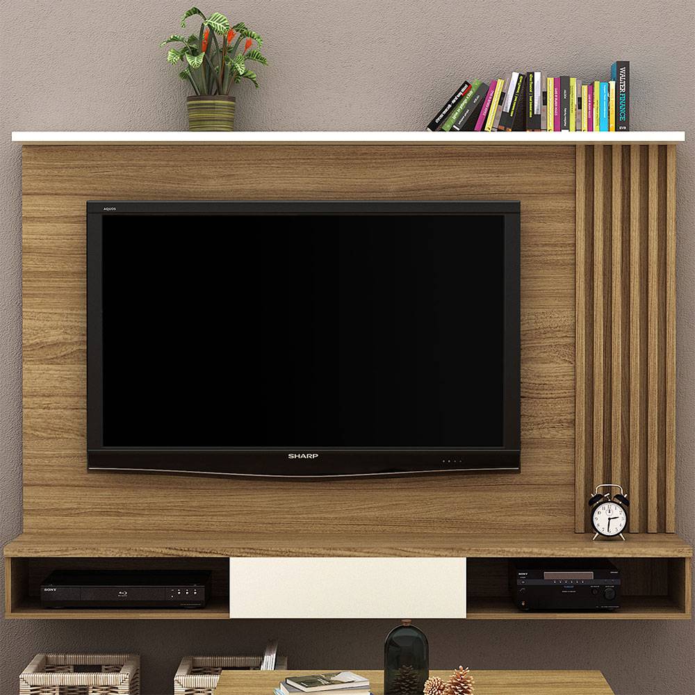 Panel Merida Cafe y Blanco 180 cm - Muebles para TV | Bylmo