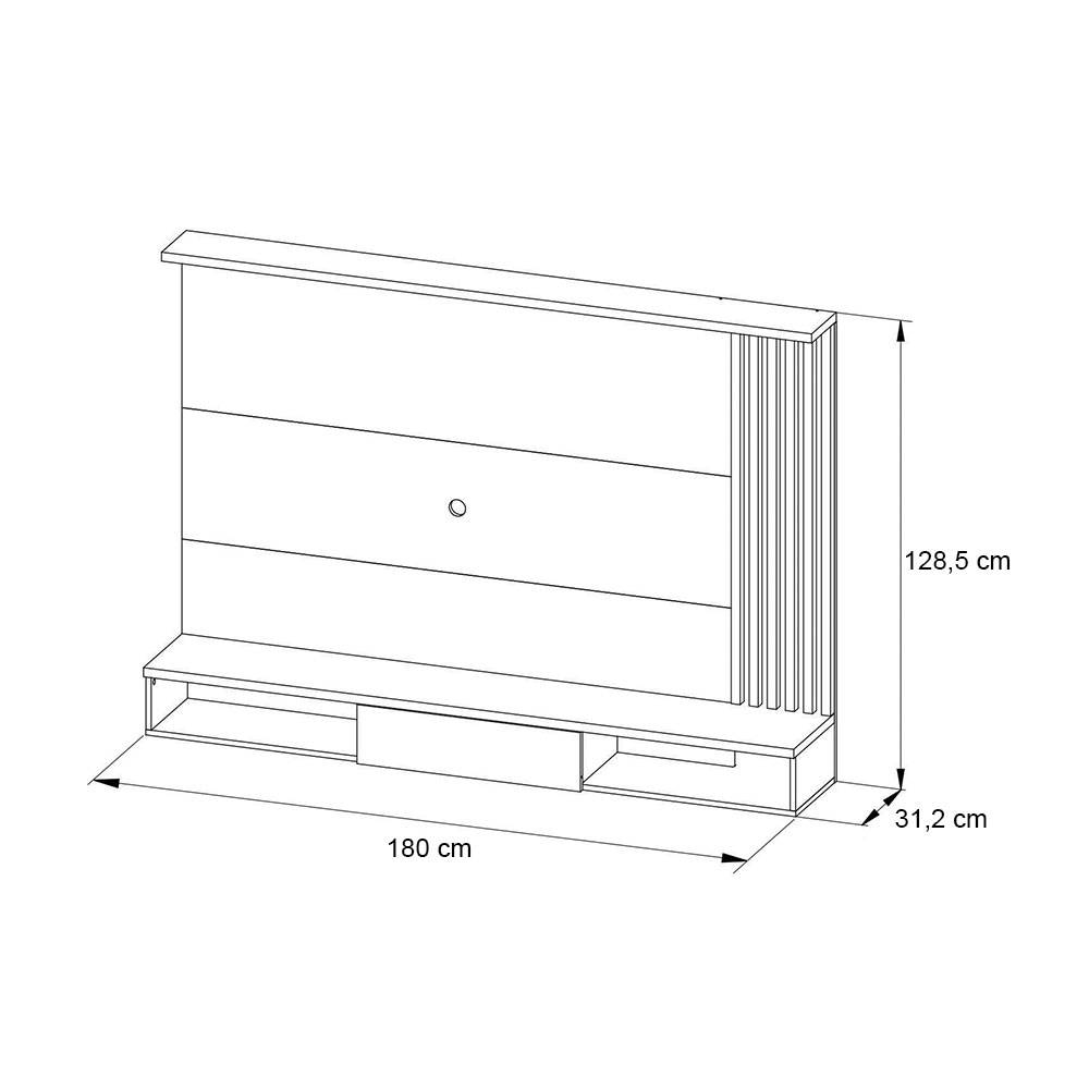 Panel Merida Cafe y Blanco 180 cm - Muebles para TV | Bylmo