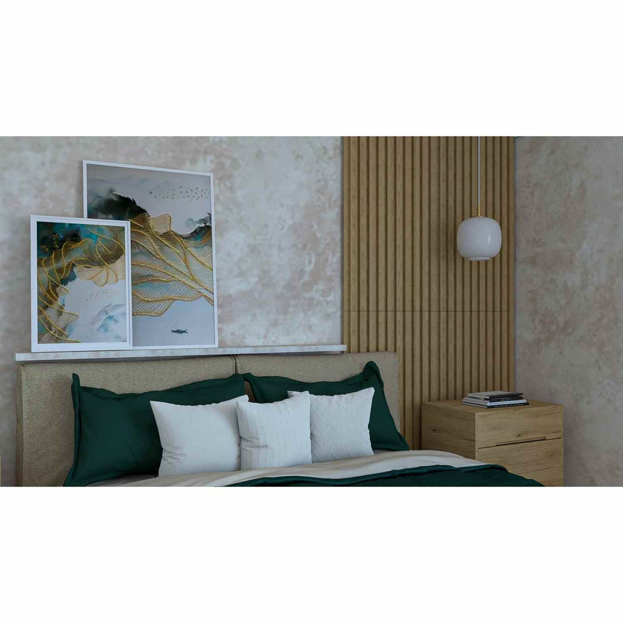 Set x 2 Paneles Ranurados 3D PanelArt Duna - Paneles de Pared | Bylmo