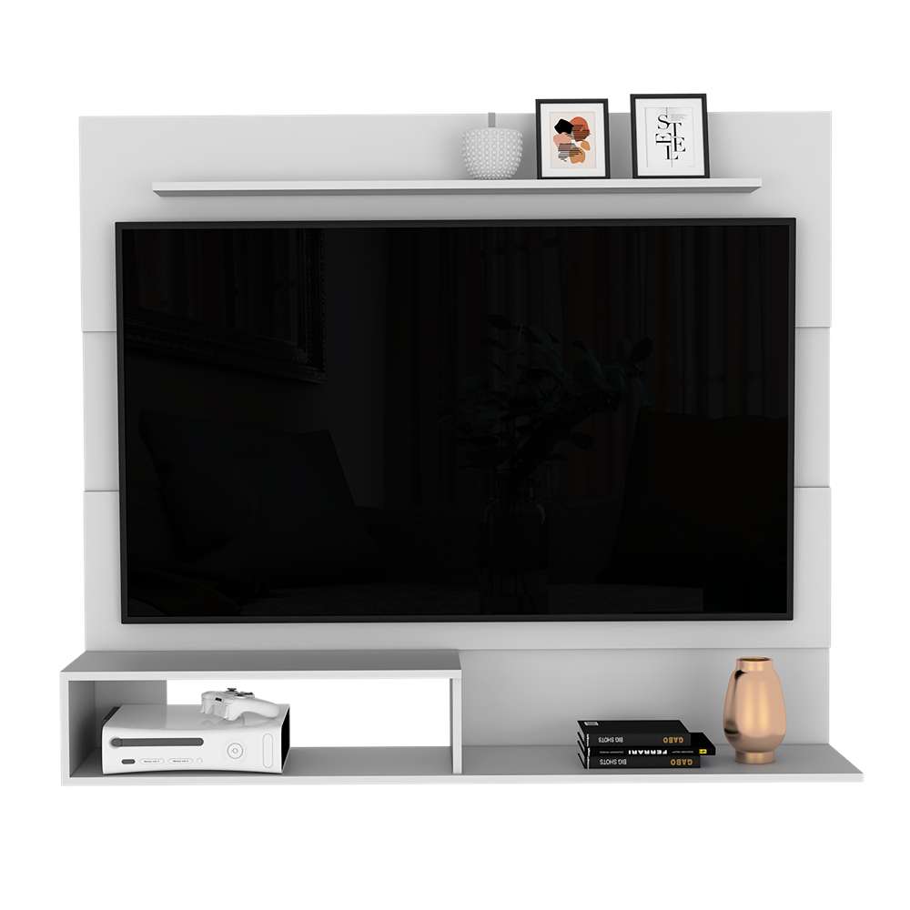 Panel Beijint Blanco Nevado 140x120cm Para TV Hasta 55 Pulgadas sin Cajones - Muebles para TV | Bylmo