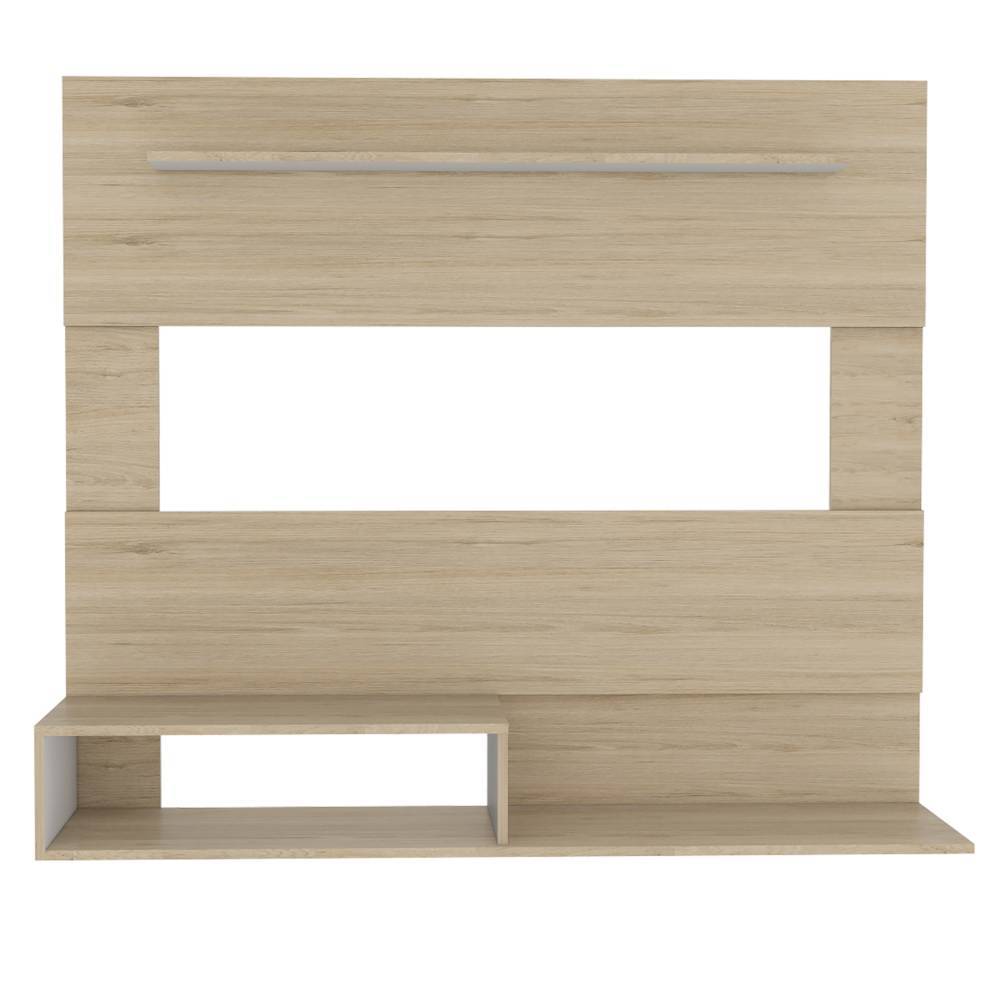 Panel de TV Beijing Rovere y Blanco 140x120cm Para TV Hasta 55 Pulgadas sin Cajones - Muebles para TV | Bylmo