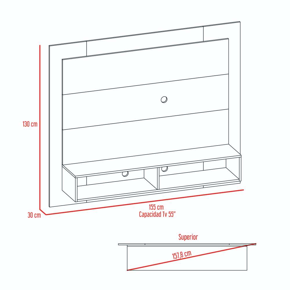 Panel Vostok Miel 155 cm - Muebles para TV | Bylmo
