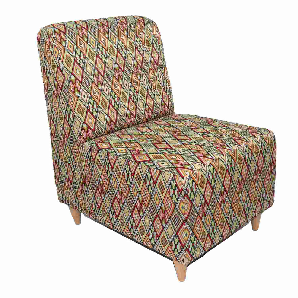 Poltrona Kitty Artemiza Multicolor Rojo 50 cm con Patas de Madera - Sofas y Poltronas | Bylmo