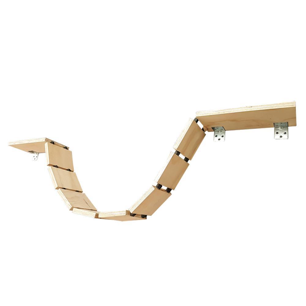 Repisa con Puente Bolt Pino 80 cm Para Gatos - Repisas y Percheros | Bylmo