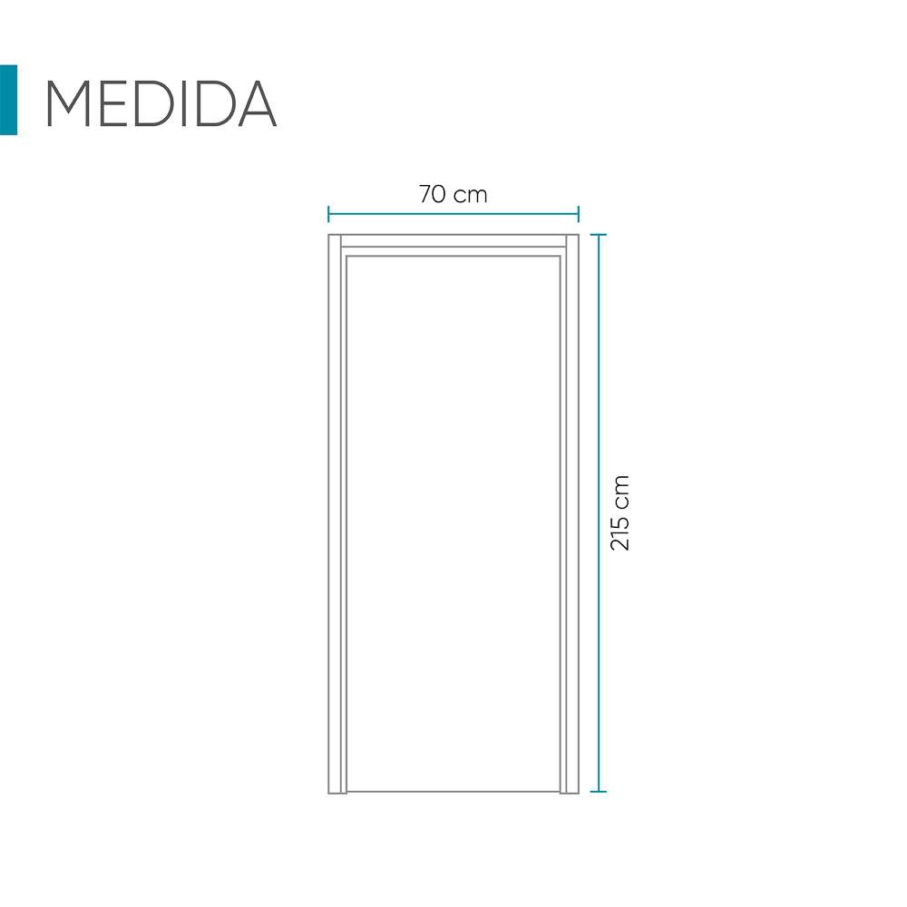 Kit Puerta con Marco Prakti Duna 70x215cm con Acabado Melaminado para Interiores y de Apertura Izquierda - Puertas | Bylmo