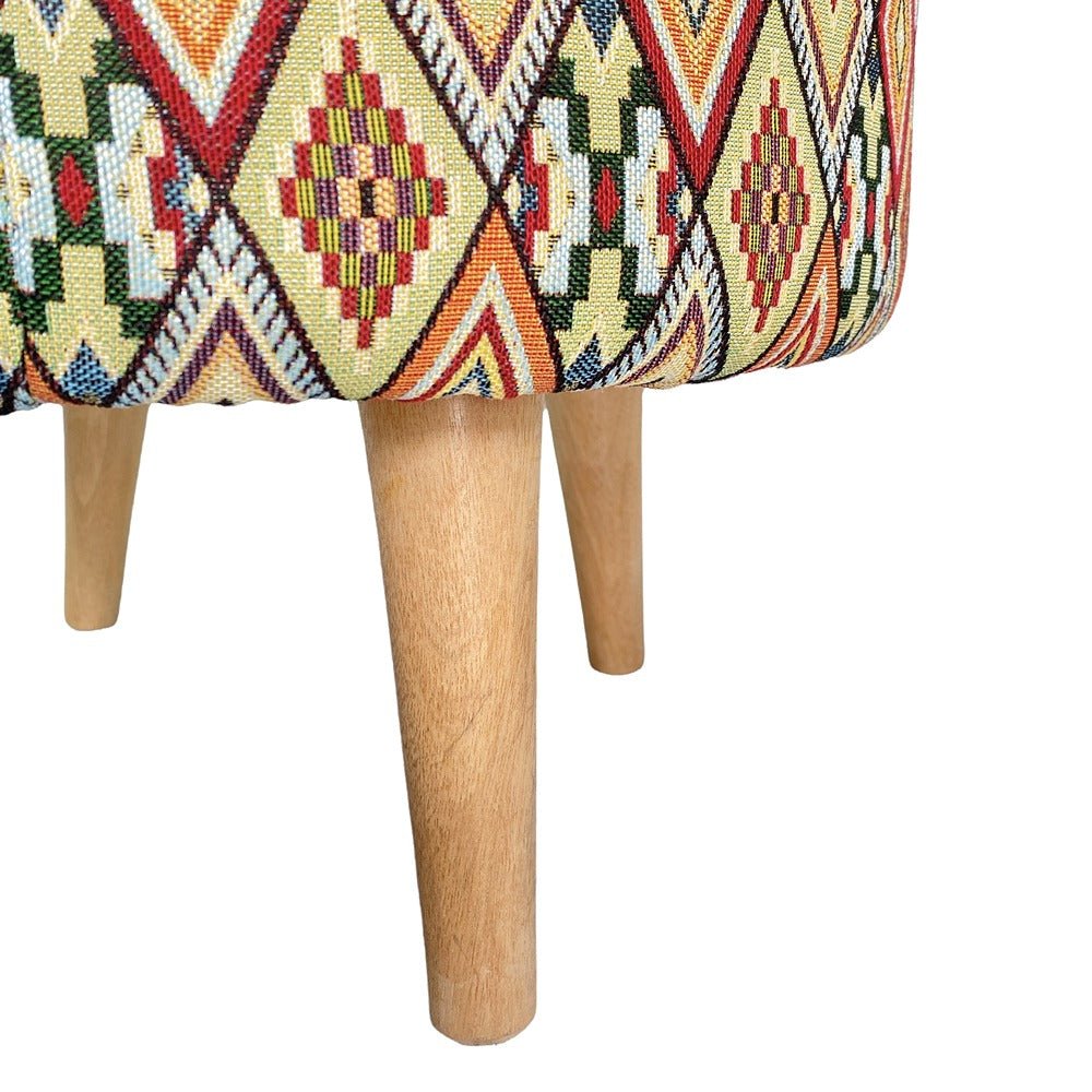 Puff Artemiza Multicolor 40x40cm de Un Puesto Redondo con Tapizado Liso - Sofas | Bylmo