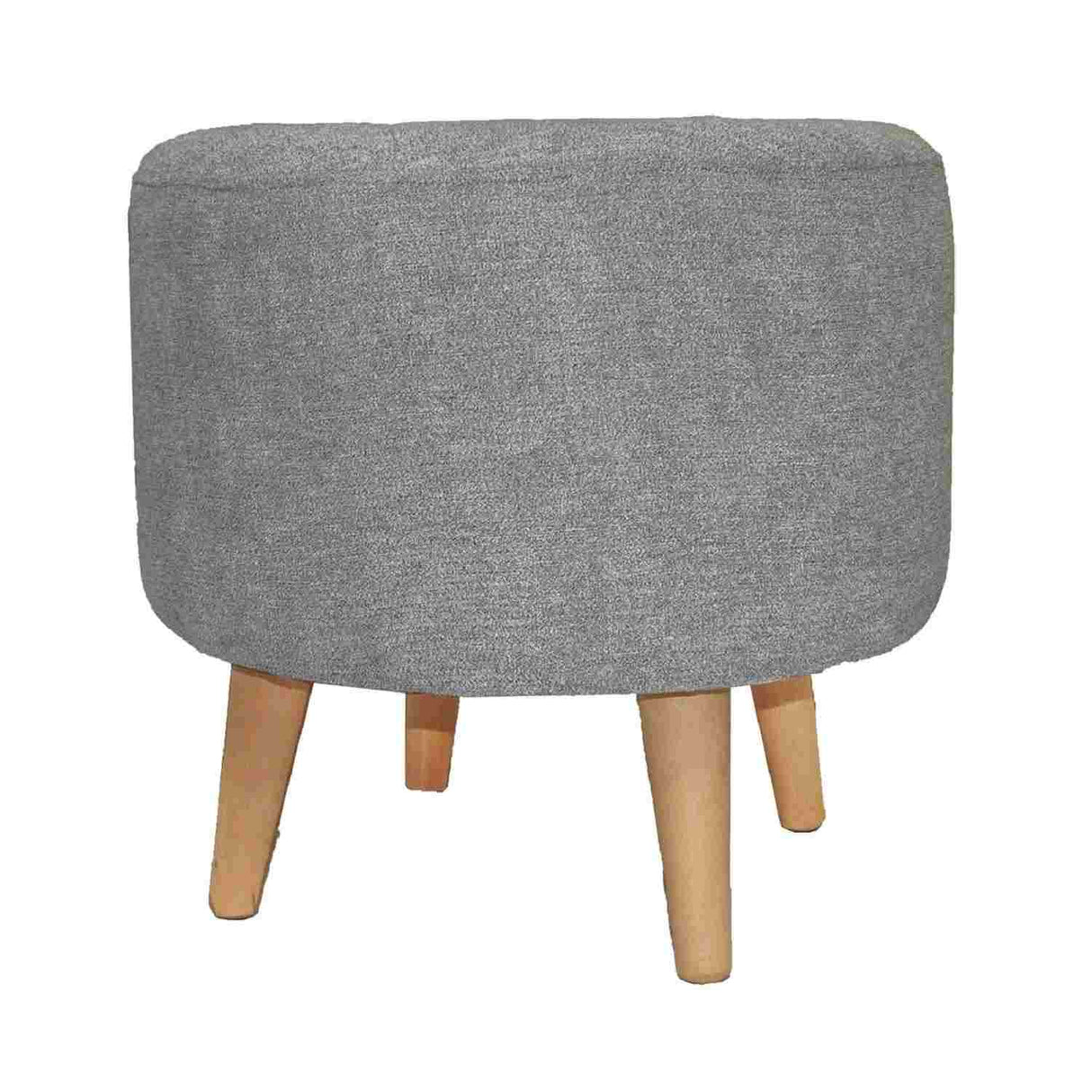 Puff Gris Falcon 40x40cm sin Espaldar de Un Puesto y Tela Capitoneada - Sillas y Butacos | Bylmo