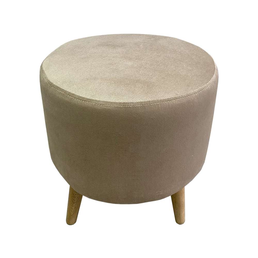 Puff Beige 40 cm Redondo - Sofas | Bylmo