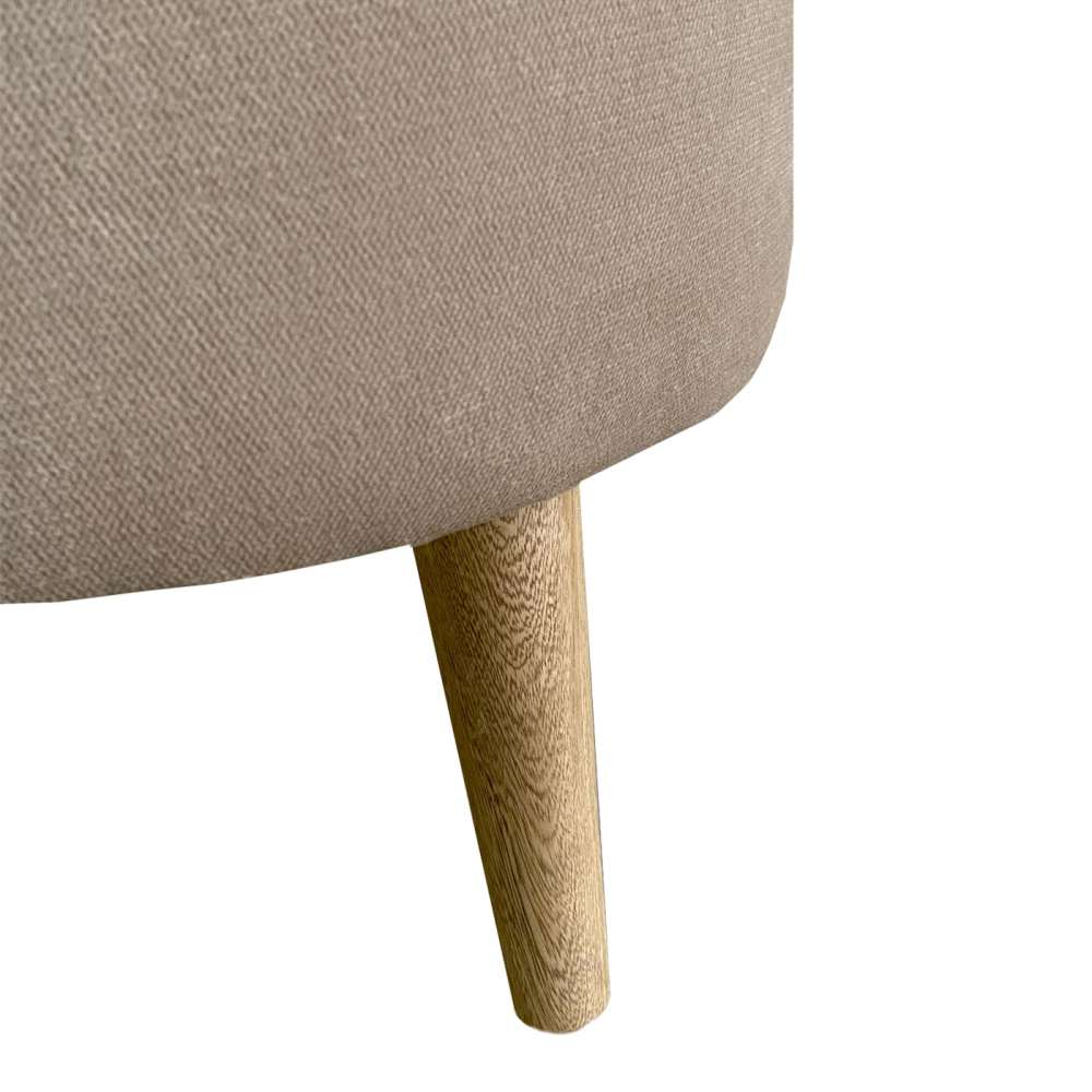 Puff Beige 40 cm Redondo - Sofas | Bylmo