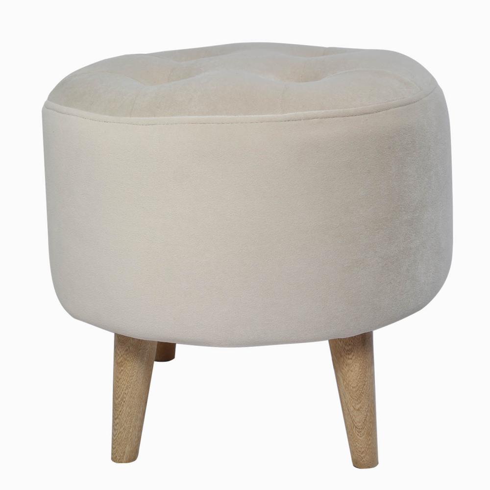 Puff Valentina Beige 40 cm - Sillas | Bylmo