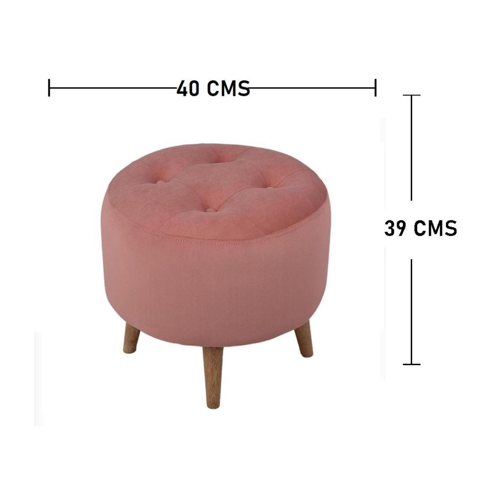 Puff Valentina Rosado 40 cm - Sillas | Bylmo