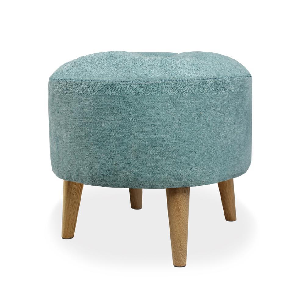 Puff Verde Menta 40x39cm De Un Puesto sin Apoya Brazos - Sillas | Bylmo