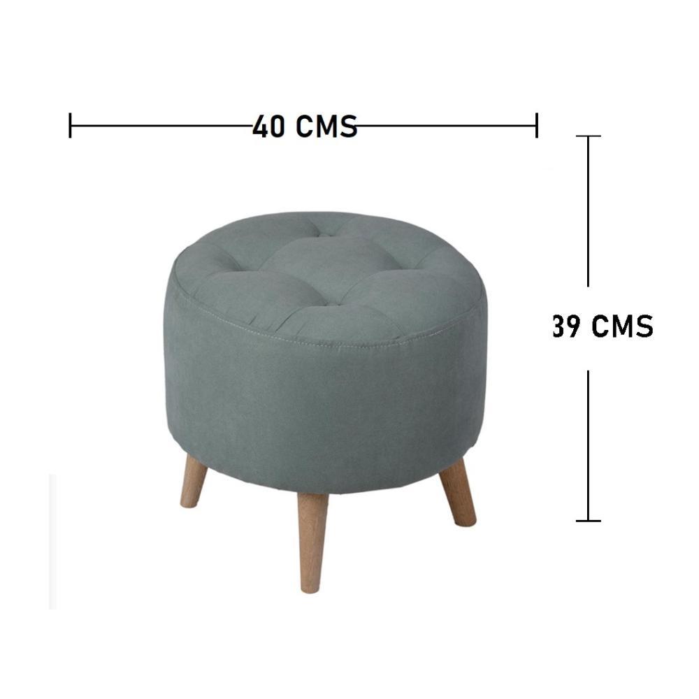 Puff Verde Menta 40x39cm De Un Puesto sin Apoya Brazos - Sillas | Bylmo