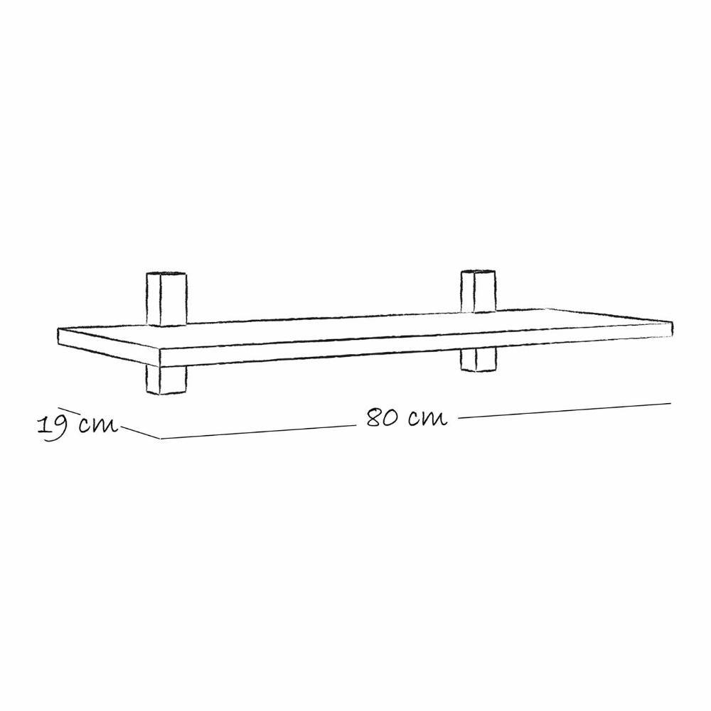 Repisa Dado Fucsia y Morado 80 cm Rectangular - Repisas y Percheros | Bylmo