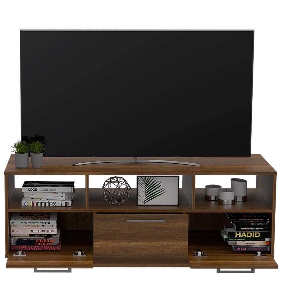 Rack Wema Caramelo 130 cm con Dos Puertas y Un Cajón - Muebles para TV | Bylmo
