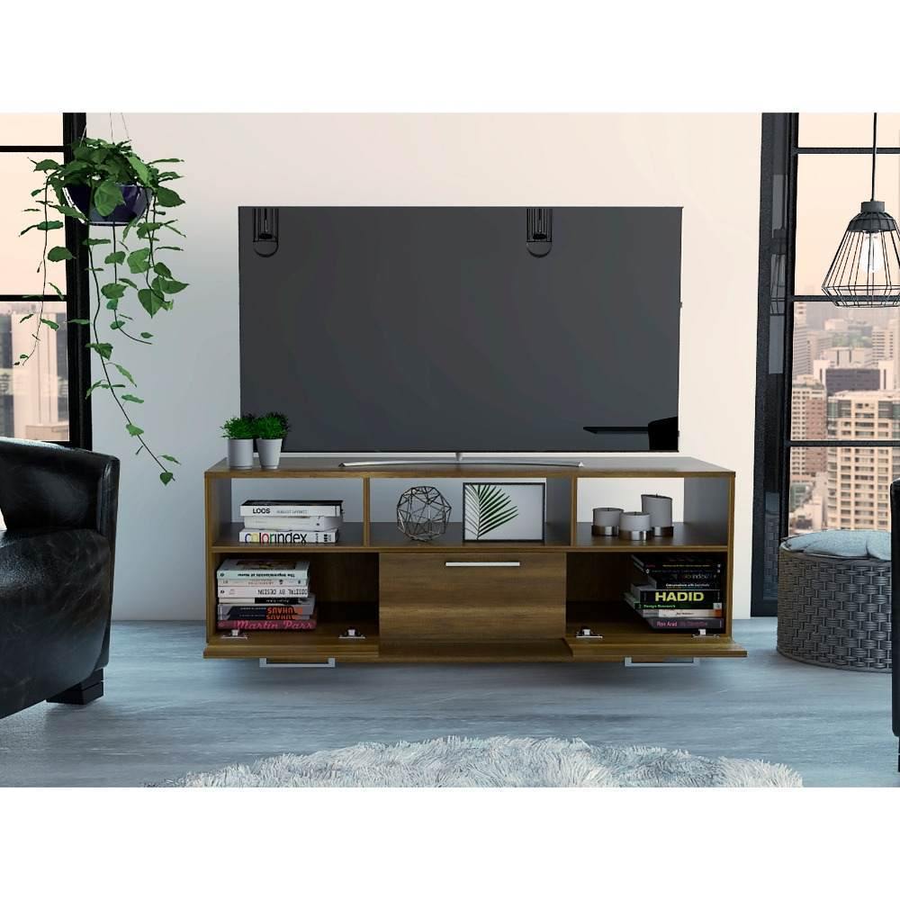 Rack Wema Caramelo 130 cm con Dos Puertas y Un Cajón - Muebles para TV | Bylmo