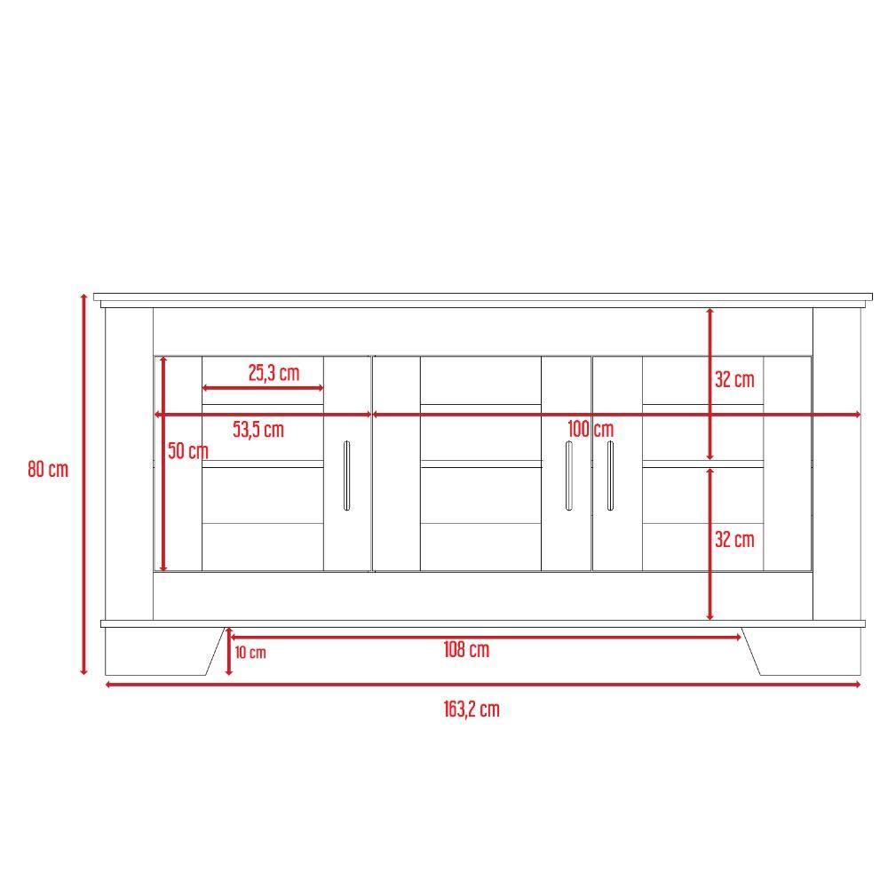 Rack Álcamo Siena 163 cm con Tres Puertas - Muebles para TV | Bylmo