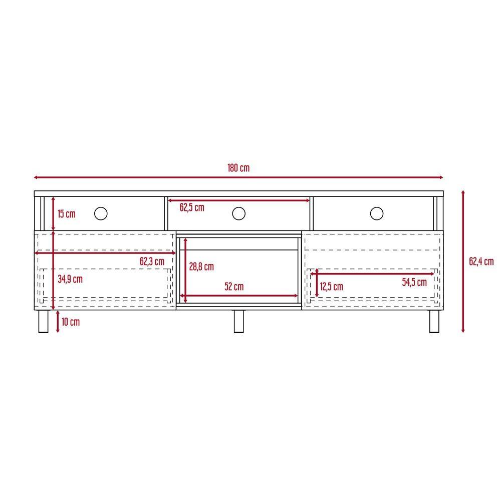 Rack Azor Siena 180 cm con Dos Cajones - Muebles para TV | Bylmo