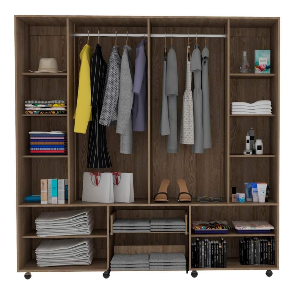 Closet Confort Miel 200 cm con Ocho Puertas y Dos Cajones - Closets | Bylmo
