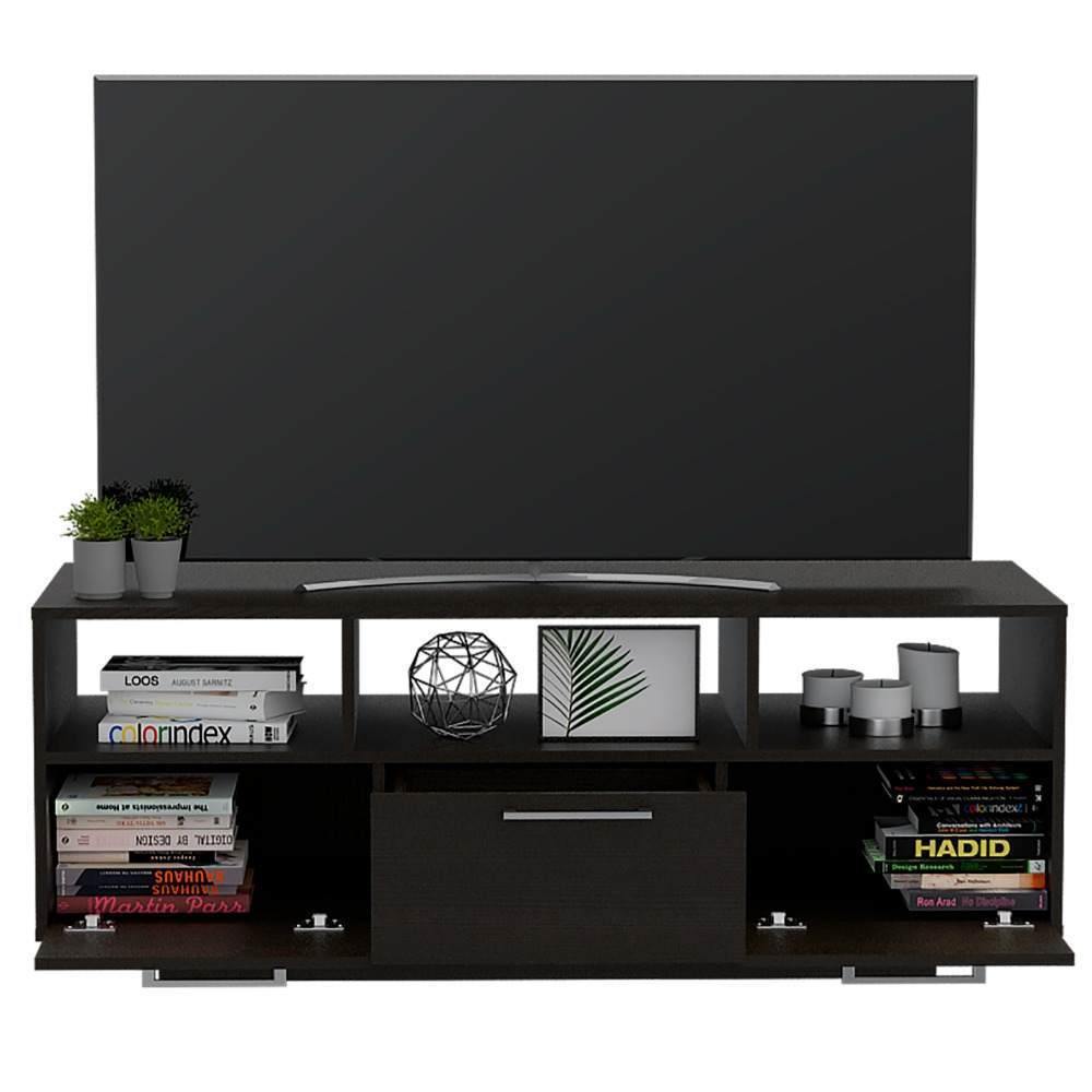 Rack Wema Wengue 130 cm con Dos Puertas y Un Cajón - Muebles para TV | Bylmo