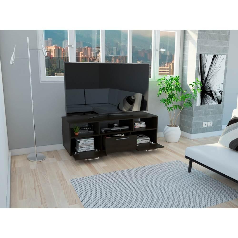 Rack Wema Wengue 130 cm con Dos Puertas y Un Cajón - Muebles para TV | Bylmo