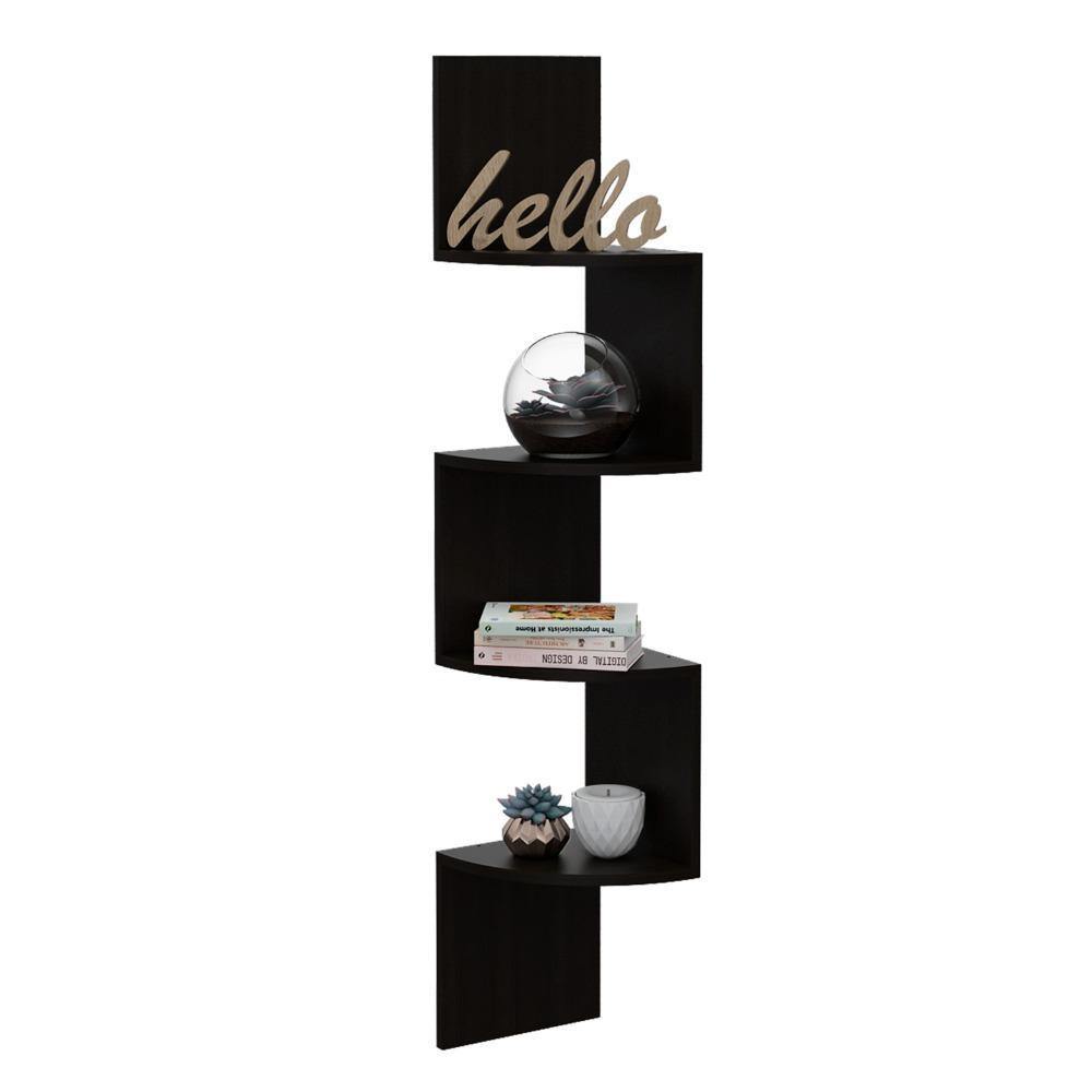 Repisa Rosset wengue 131x25cm Irregular con Cuatro Entrepaños - Repisas y Percheros | Bylmo