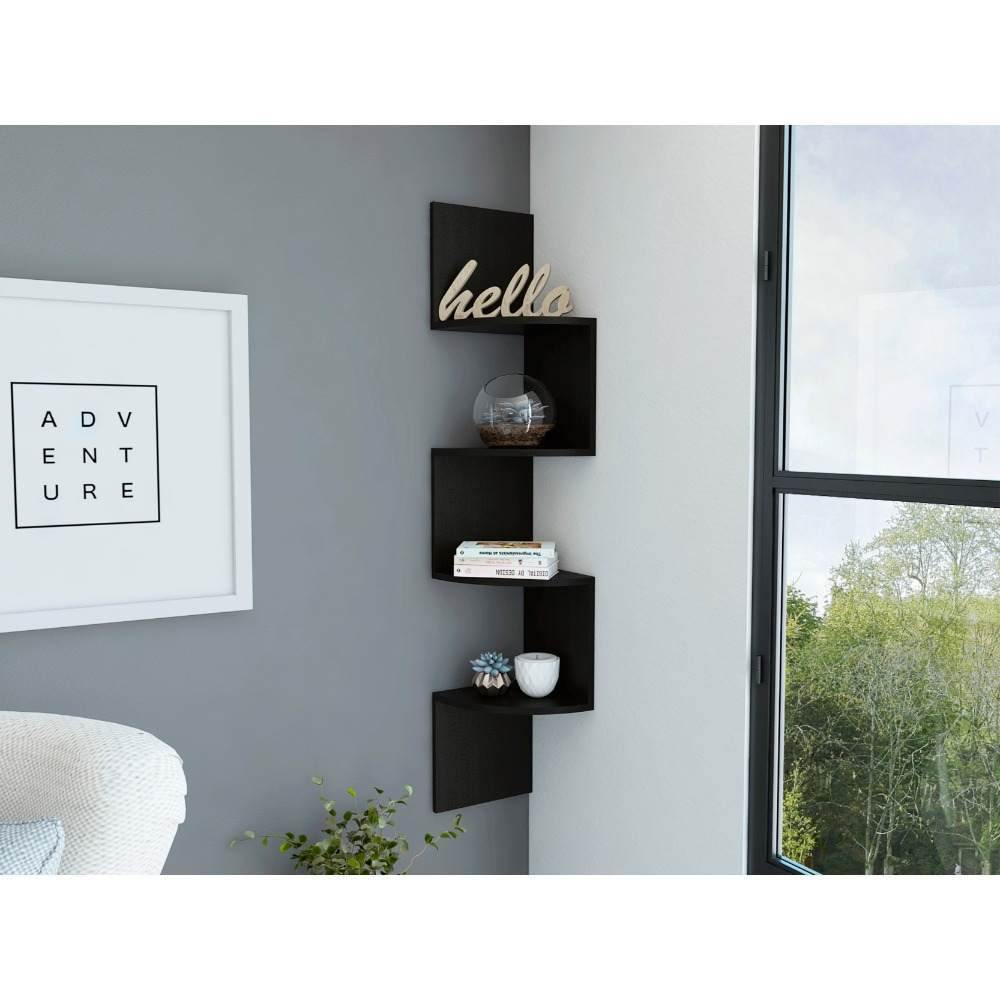 Repisa Rosset wengue 131x25cm Irregular con Cuatro Entrepaños - Repisas y Percheros | Bylmo