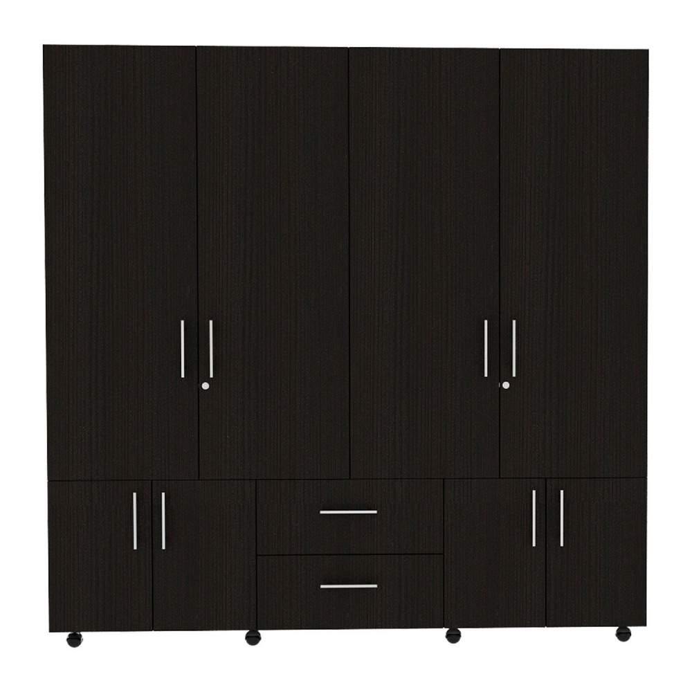 Closet Siena Wengue 200 cm con Ocho Puertas y Dos Cajones - Closets | Bylmo