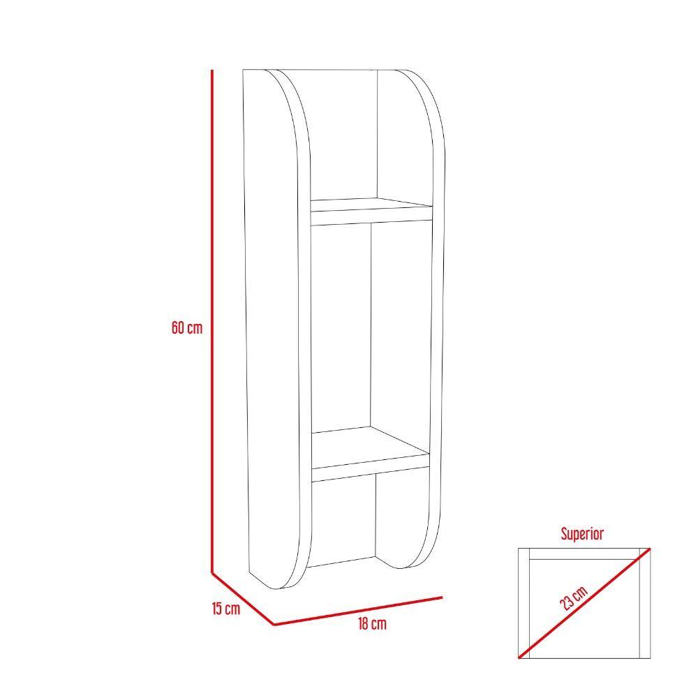 Repisa Organizadora Roble 18 cm Rectangular - Repisas y Percheros | Bylmo