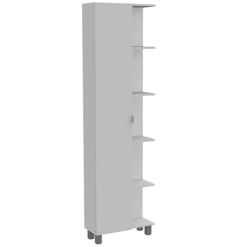 Mueble para Baño Esquinero Urano Blanco 51.2x178cm sin Cajones y con Cuatro Entrepaños - Gabinetes | Bylmo