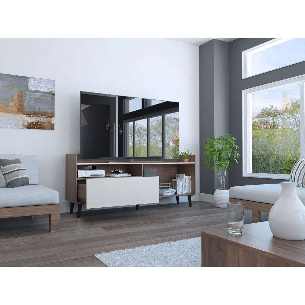 Rack Circe Expreso y Lino 161 cm con Un Cajón - Muebles para TV | Bylmo