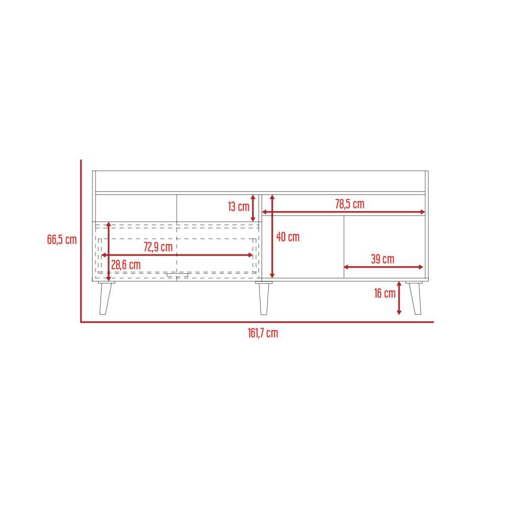 Rack Circe Expreso y Lino 161 cm con Un Cajón - Muebles para TV | Bylmo