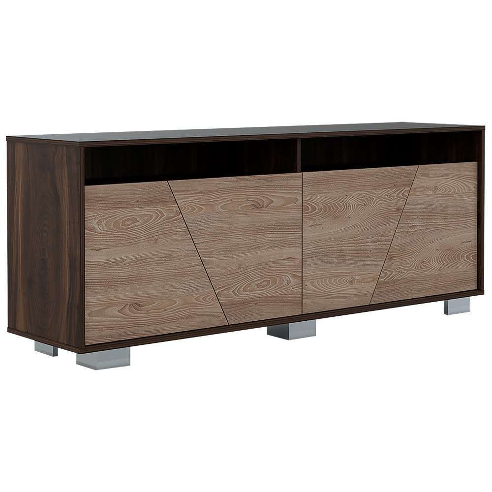 Rack de TV Fracktal Habano 155.5x61.3cm para TV Hasta 70 Pulgadas y con Cuatro Compartimientos - Muebles para TV | Bylmo