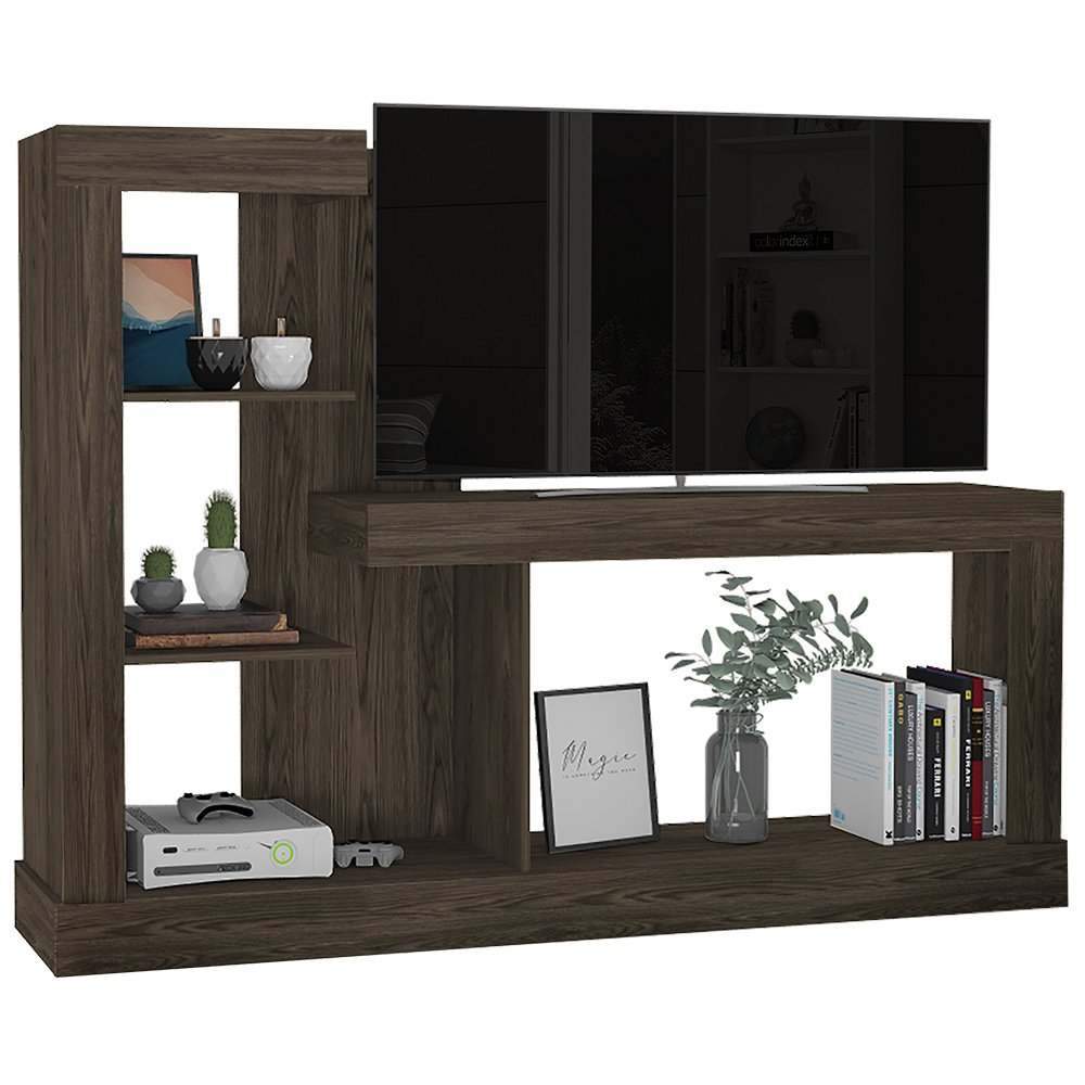 Rack de TV Minotti Coñac 180x133.5cm Para TV Hasta 55 Pulgadas sin Cajones - Muebles para TV | Bylmo