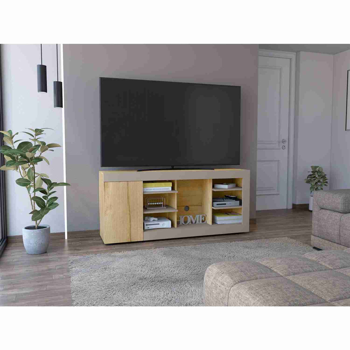 Rack de TV Solaris Duna 150 cm Para TV hasta 65 Pulgadas con Una Puerta Abatible - Muebles de TV | Bylmo