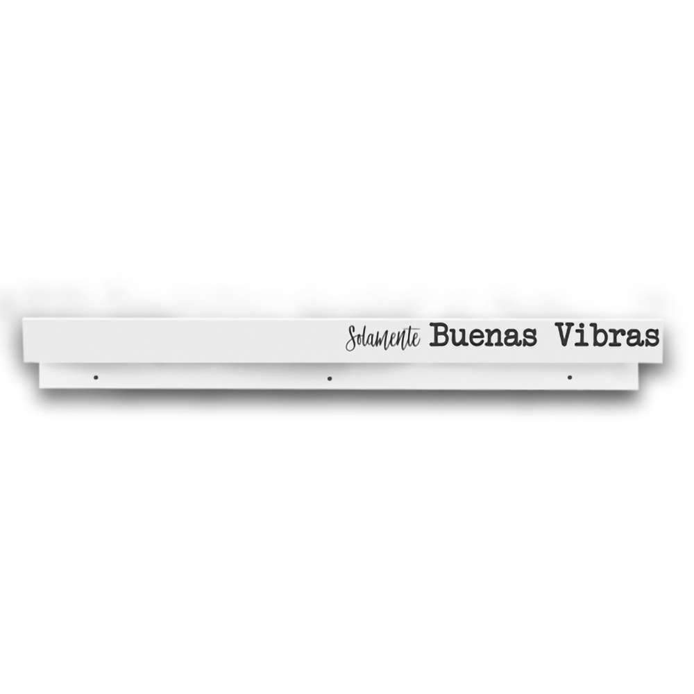 Repisa Buenas Vibras Blaco 60 cm Rectangular - Repisas y Percheros | Bylmo