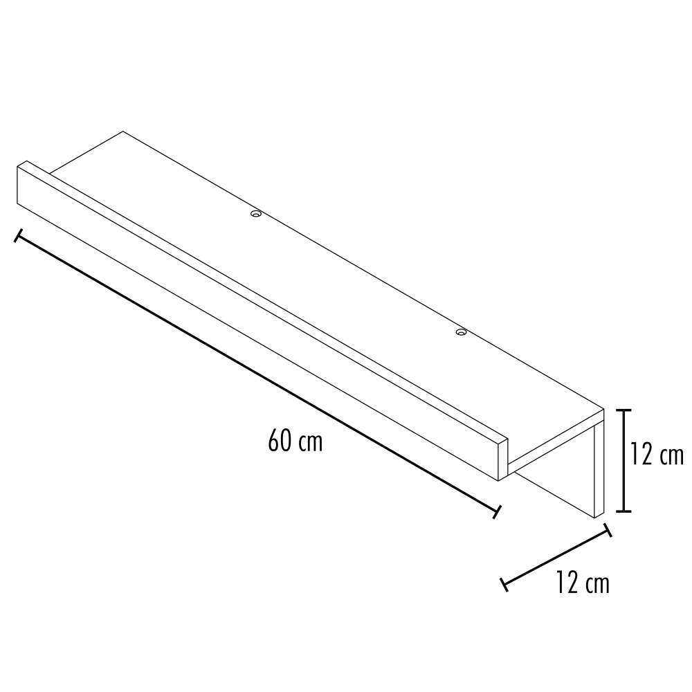 Repisa Buenas Vibras Blaco 60 cm Rectangular - Repisas y Percheros | Bylmo