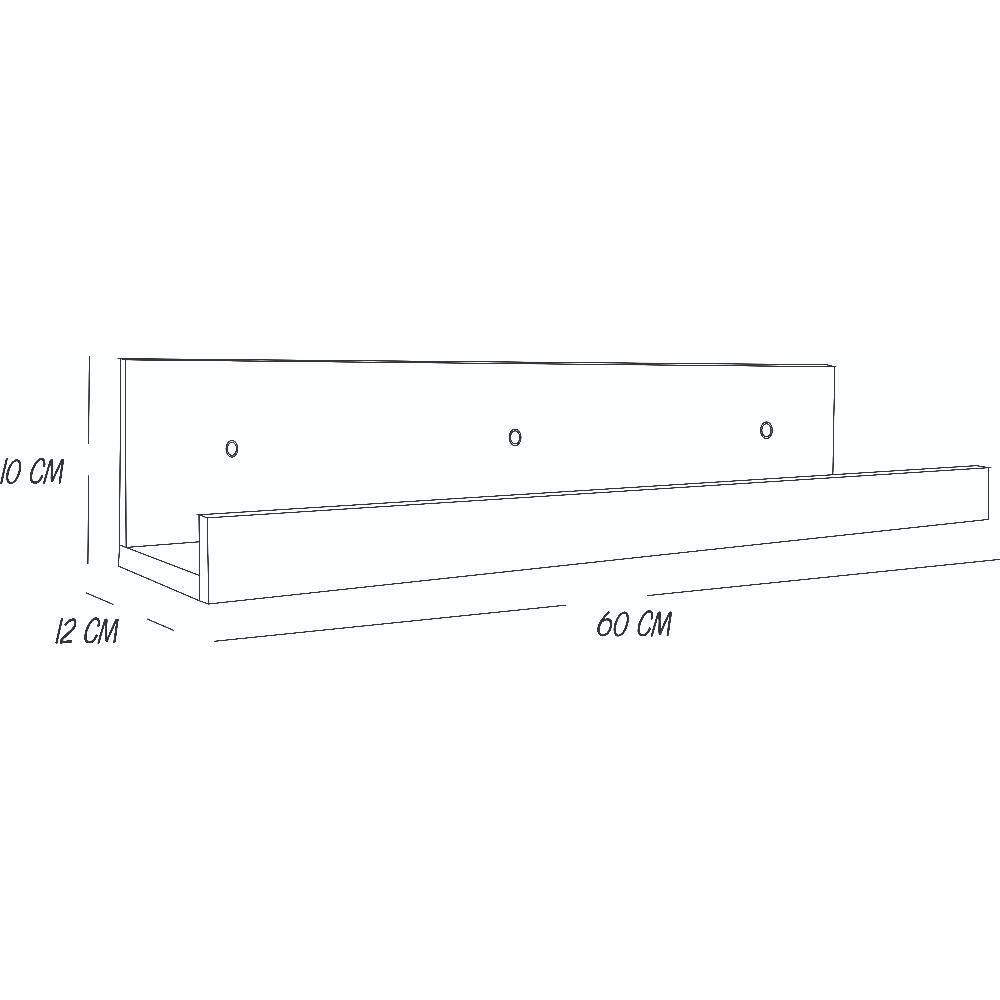 Repisa Home Blanco 60 cm Rectangular - Repisas y Percheros | Bylmo